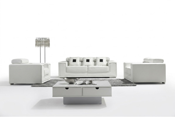 Diseño de sofás sofás 3-1-1 conjunto de juego de sala de estar de cuero sofas conjuntos.
