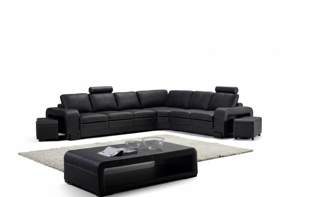 Sofá de diseñador sofá esquinero con taburete conjunto de tapizado de sofá de esquina