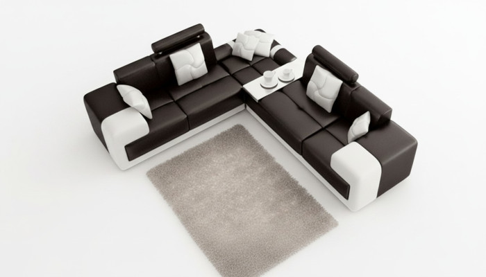 Sofá de esquina en forma de L, conjunto de sofá, tapizado, sofá, conjunto de mobiliario de salón.