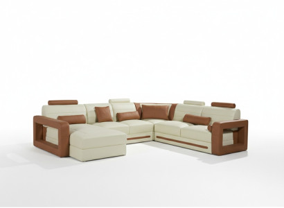 Sofá de diseñador en forma de U, sofá esquinero, sofá tapizado, conjuntos de cuero para salón, nuevos conjuntos de muebles para salón.