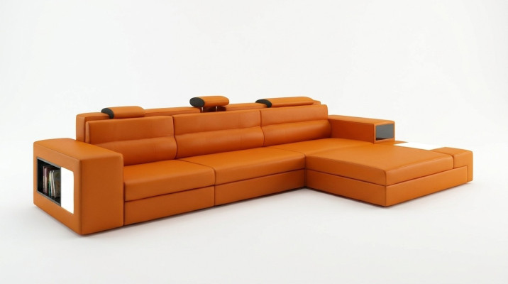 Sofá de diseñador Conjunto de sofás en forma de L con taburete Paisajes de estar Acolchados