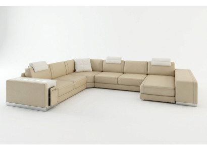 Sofá en forma de L, sofá de esquina, conjunto de sofás para sala de estar, sofá tapizado, sofá de cuero, otomana.
