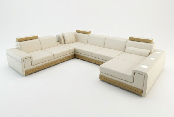 Sofá de cuero Sofá Conjunto de sofás Sofá de esquina Conjunto de esquinas Diseño Sofá moderno