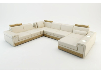 Sofá de cuero Sofá Conjunto de sofás Sofá de esquina Conjunto de esquinas Diseño Sofá moderno