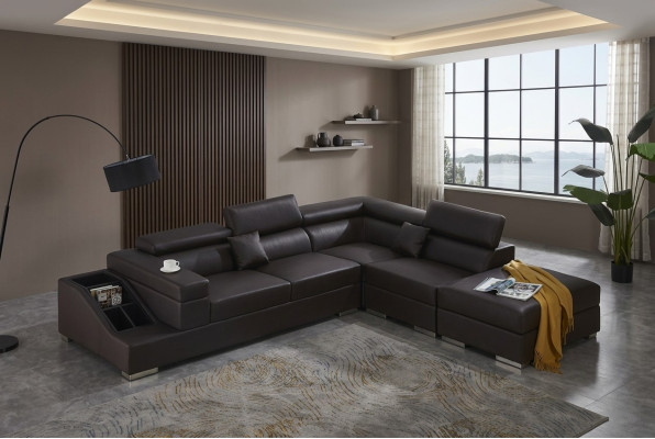 Moderno sofá en esquina con forma de L tapizado esquina sofá diseño sillas muebles.