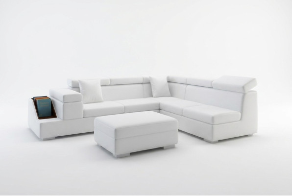 Sofá de esquina en forma de L Sofá Sofás de cojín Sofá de salón Sofá de cuero Taburete