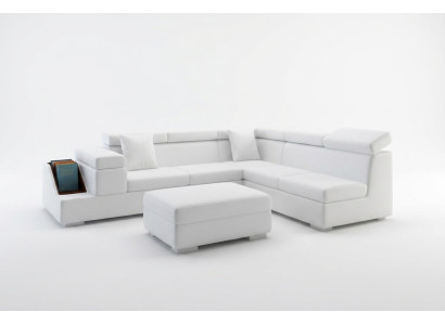 Sofá de esquina en forma de L Sofá Sofás de cojín Sofá de salón Sofá de cuero Taburete