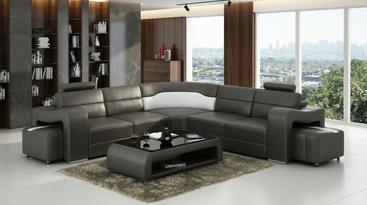 Sofá esquinero Sofá Sofá Acolchado Sofá de cuero Sofás esquineros Decoración de conjunto