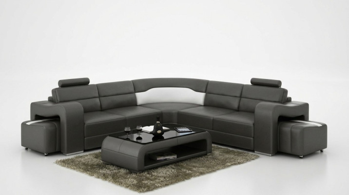 Sofá esquinero Sofá Sofá Acolchado Sofá de cuero Sofás esquineros Decoración de conjunto