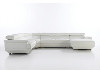 Sofá de esquina de diseño de cuero, sofá, sofá, acolchado, sofá de esquina, conjunto de asientos de sala de estar.