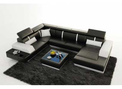 Sofá conjunto de salón en forma de U, sofá esquinero, juego de sofás tapizados en forma de U.