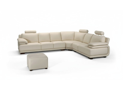 Sofá de lujo de cuero nuevo Sofá Asiento Conjunto de esquina Acolchado Esquina Sofá de diseño Sofá