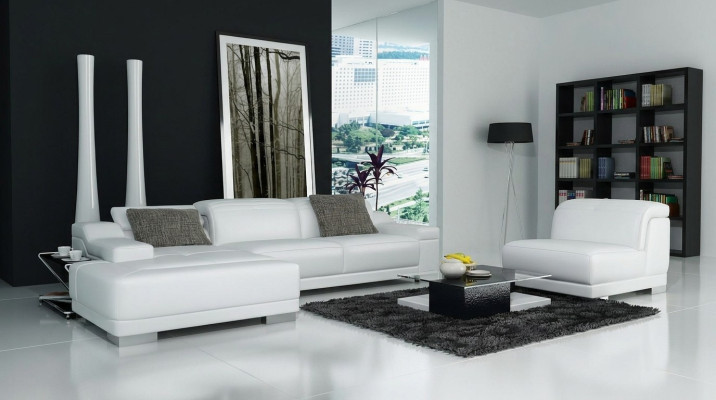 Moderno sofá esquinero en forma de L tapizado asiento esquina sofá + sillón sofá esquinero.
