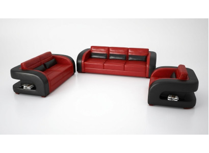 Conjunto de sofás de 3+2+1 asientos en diseño moderno de sofá tapizado.