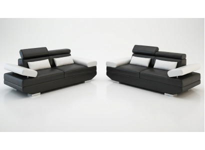 Muebles de lujo juego de sofás sofá tapizado de 3 plazas + 3 plazas + taburete salón