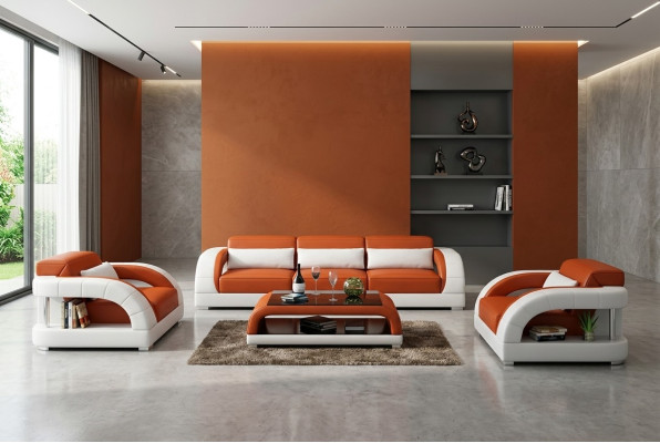 Sofá conjunto de sofá 3+1+1 Diseño de asientos tapizados sofás sofá moderno