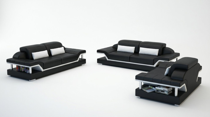 Conjunto completo de sofás para sala de estar 3+1+1 con tapizado de sofá