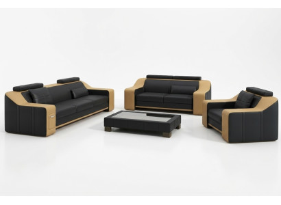 Sofá de cuero conjunto de sofás salón conjunto 3+2+1 plazas moderno sofá conjunto nuevo