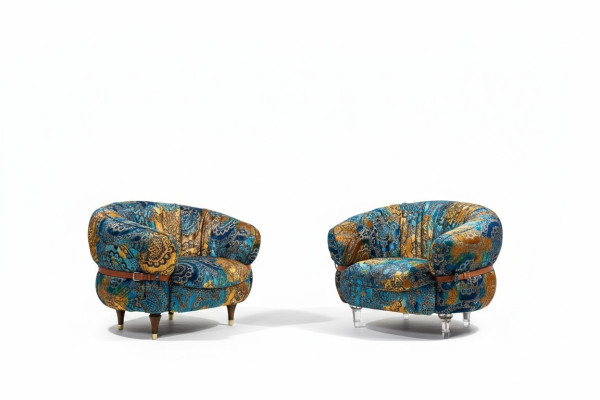 Diseño Sillón Sofá Sofá Relax Tela Salón Lujo Club de televisión Acolchado