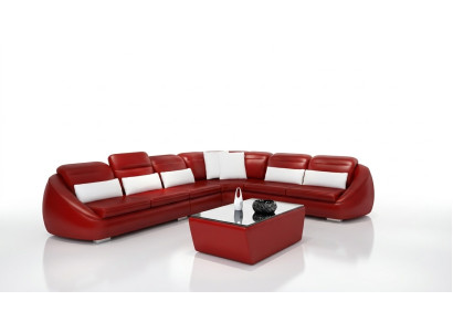 Sofá de diseño esquinero con otomana, conjunto de sofá de salón con taburete.