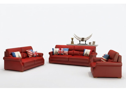 Sofá de cuero Sofá de la sala de estar Conjunto de 3+2 asientos Sofá moderno Conjuntos de sofás