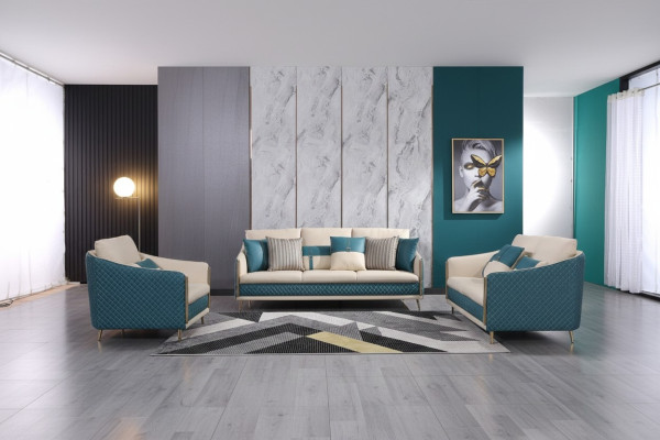 Conjunto de sofás de 3+2+1 plazas Sofá Asiento Sofá moderno Cojín de tapicería Sofá