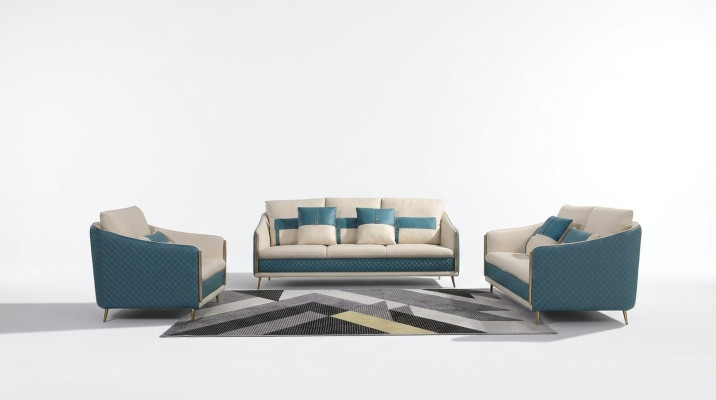Conjunto de sofás de 3+2+1 plazas Sofá Asiento Sofá moderno Cojín de tapicería Sofá