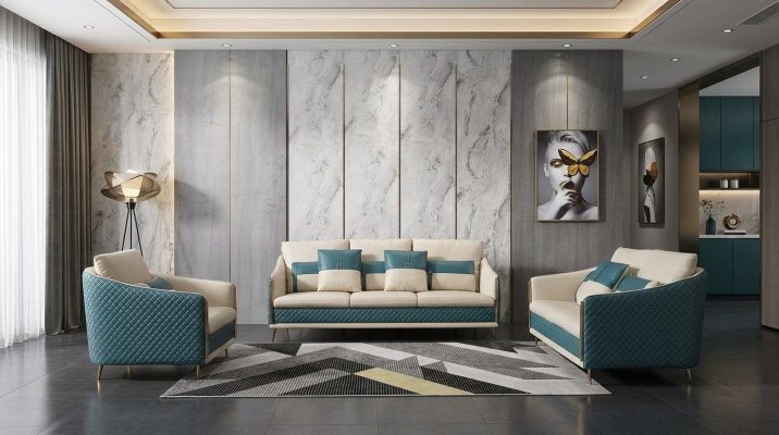 Juego de sofá de 3+2 plazas, sofá de diseño, sofás tapizados, decoración de sofá, moderno.