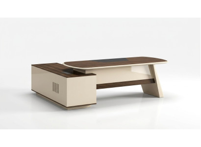 Mobiliario de oficina Escritorio Mesas Mesa del jefe + Archivador Estantería de 2 piezas.