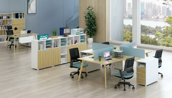 Centro de llamadas 4 puestos de trabajo Escritorio Mobiliario de oficina Equipamiento de instalaciones