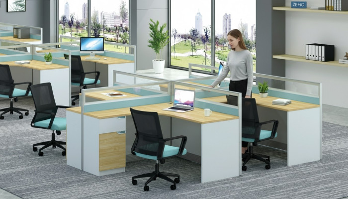 Escritorio de oficina mesa de trabajo mesa de trabajo mueble de empresa mostrador muebles de centro de llamadas.