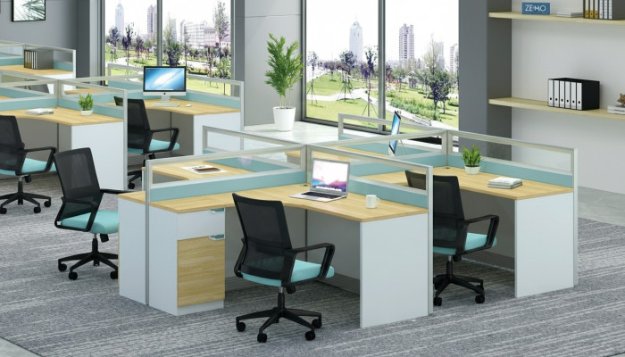 Escritorio de oficina mesa de trabajo mesa de trabajo mueble de empresa mostrador muebles de centro de llamadas.