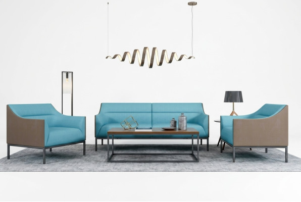 Sofá 3+1+1 asiento textil Sofás Sofá Tapizado Conjunto de Mobiliario de Salón A estrenar