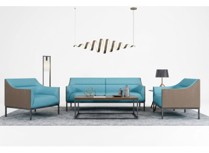 Sofá 3+1+1 asiento textil Sofás Sofá Tapizado Conjunto de Mobiliario de Salón A estrenar