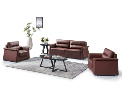 Sofá Sofá Tapizado Cuero Sofás Juego de sofás Tapizado Conjunto de muebles de oficina 3+1+1 Asientos