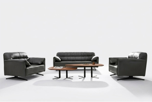 Conjunto de sofá moderno de diseñador de lujo de cuero de sofá tapizado 3+1+1