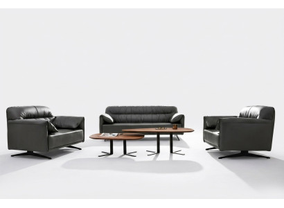 Conjunto de sofá moderno de diseñador de lujo de cuero de sofá tapizado 3+1+1