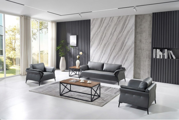Sofá Sofá Tapizado Conjunto de Asientos Sofás 3+1+1 Asiento Oficina Nuevo