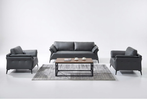 Sofá Sofá Tapizado Conjunto de Asientos Sofás 3+1+1 Asiento Oficina Nuevo