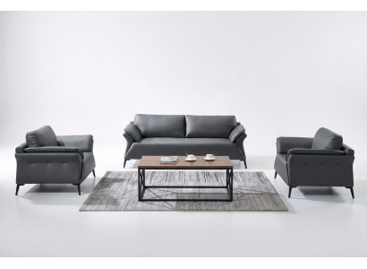 Sofá Sofá Tapizado Conjunto de Asientos Sofás 3+1+1 Asiento Oficina Nuevo