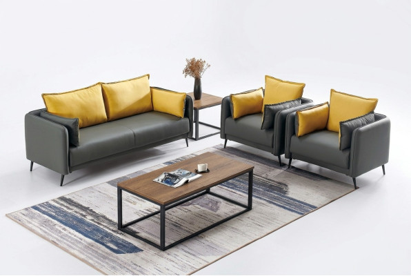 Sofá sofá tapizado conjunto de salón sofás de cuero sala de estar sofás conjunto sofás estilo oficina muebles