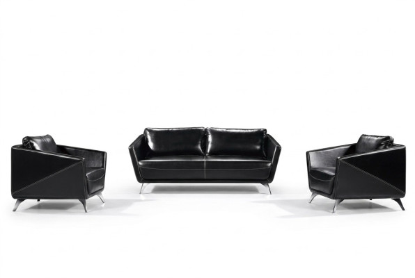 Sofá de 3 plazas + 1 + 1 asientos Sofá de cuero Sofá Sofá de diseño moderno de salón