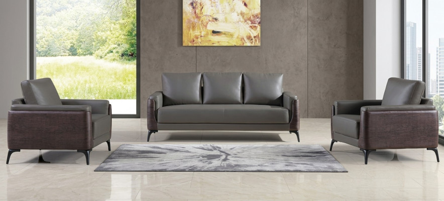 Conjunto de sofá 3+1+1 plazas de diseño Sofás Tapizados Sofás de cuero Relax Modernos