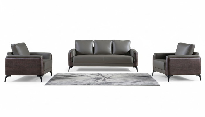 Conjunto de sofá 3+1+1 plazas de diseño Sofás Tapizados Sofás de cuero Relax Modernos