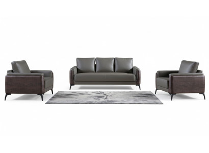 Conjunto de sofá 3+1+1 plazas de diseño Sofás Tapizados Sofás de cuero Relax Modernos
