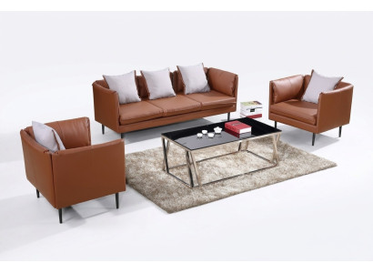Sofá conjunto de sofá sofá acolchado asiento sofás 3+1+1 Muebles de oficina mobiliario