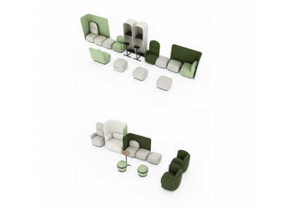 Sillón de sala de espera, juego de asientos tapizados, conjunto de muebles de oficina de bufete clínica hotel oficina