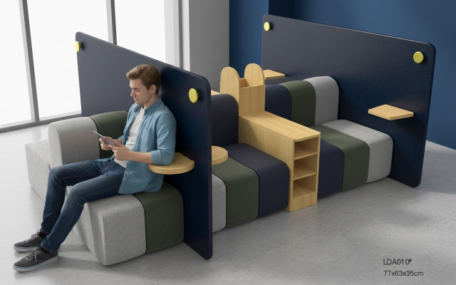 Sala de espera Muebles Conjunto de asientos Hotel Oficina Despacho Práctica Equipamiento Textil Nuevo