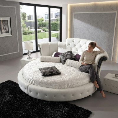 Chesterfield cama camas de lujo diseño redondo cama redonda hotel dormitorio