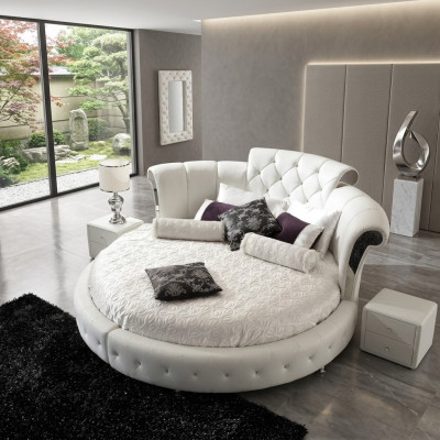 Chesterfield cama camas de lujo diseño redondo cama redonda hotel dormitorio